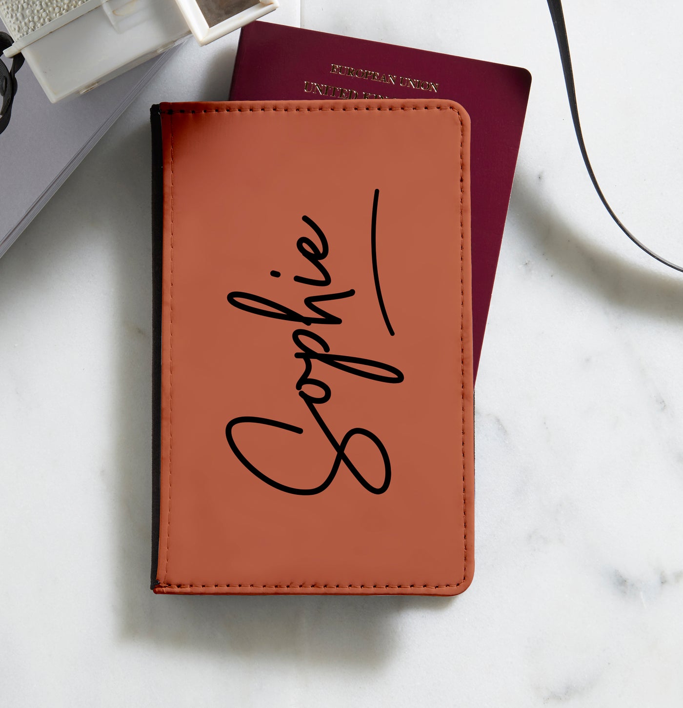 Personalised Passport Holder | Signature Caramel