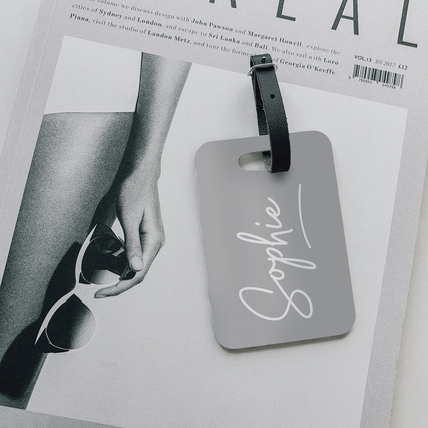 Personalised Luggage Tag | Signature in Dove