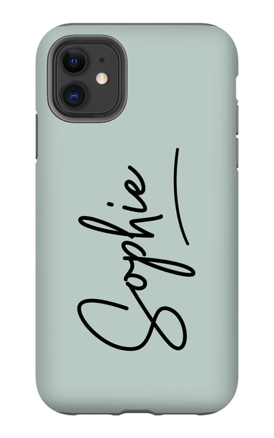 Personalised Phone Case | Signature in Sage