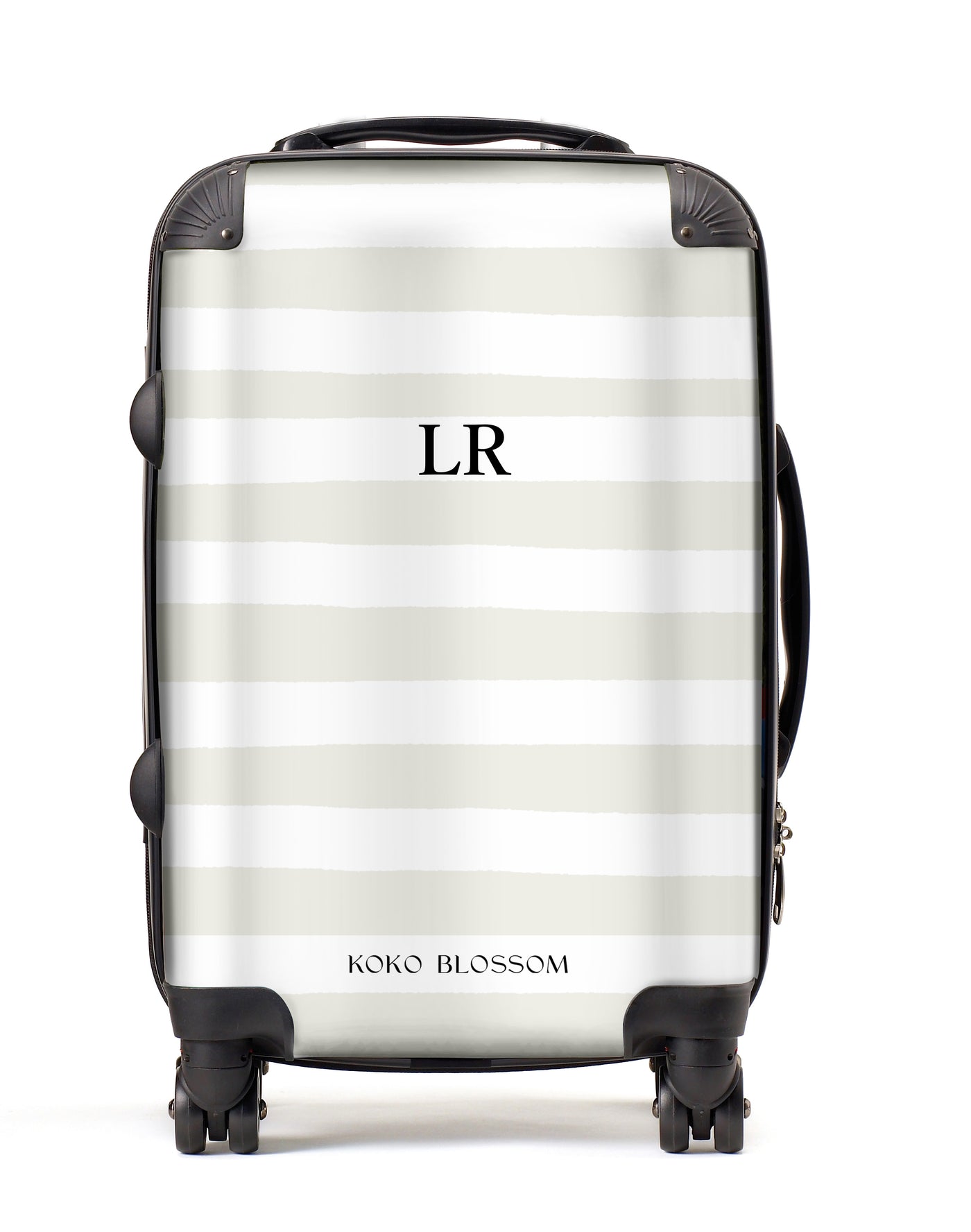 Personalised Suitcase | Sorrento Stripe in Vanilla