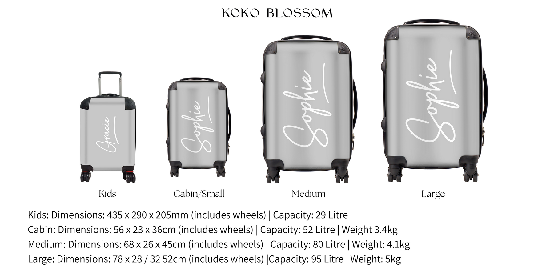 Monogram Suitcase Personalised Suitcase | White Monogram Suitcase | Personalised Travel ...