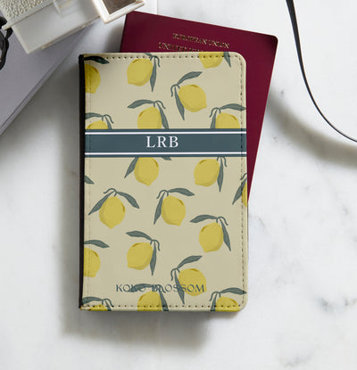 Personalised Passport Holder | Sicilian Lemon